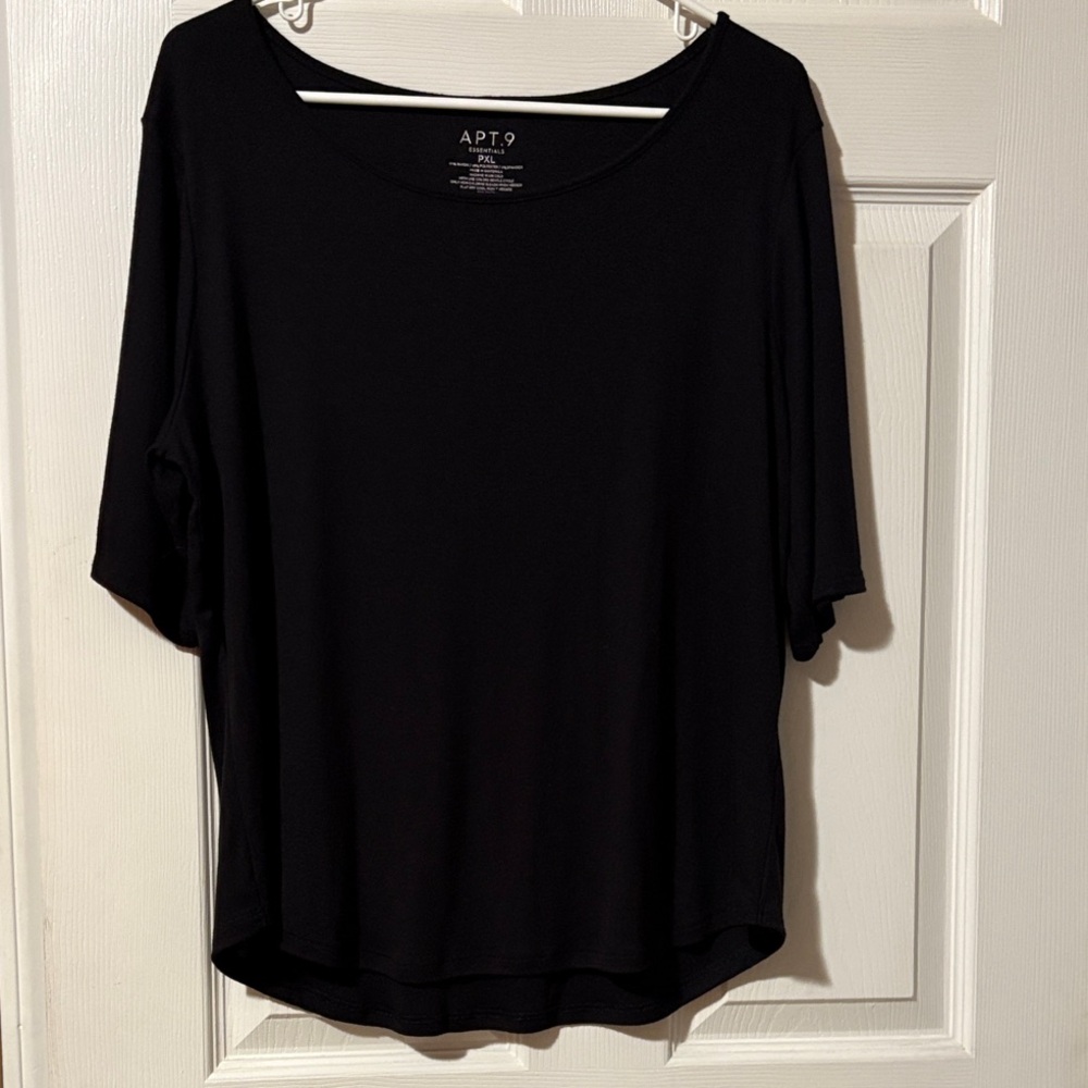 Apt. 9 Women's Classic Black Short Sleeve Tee